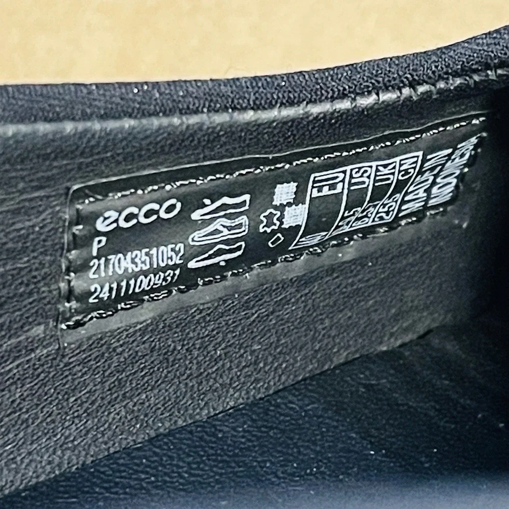 ECCO Felicia Wedge Shoes EU40 Sz 9-9.5 Black Stretch Slip On Comfort Casual Chic